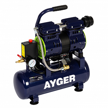 КОМПРЕССОР БЕЗМАСЛЯНЫЙ МАЛОШУМНЫЙ AYGER OFC210-9